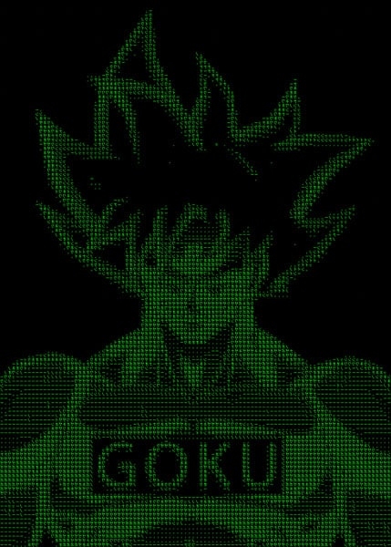 Image of H4CK3D - Goku, Dragon Ball - plakat Wymiar do wyboru: 20x30 cm