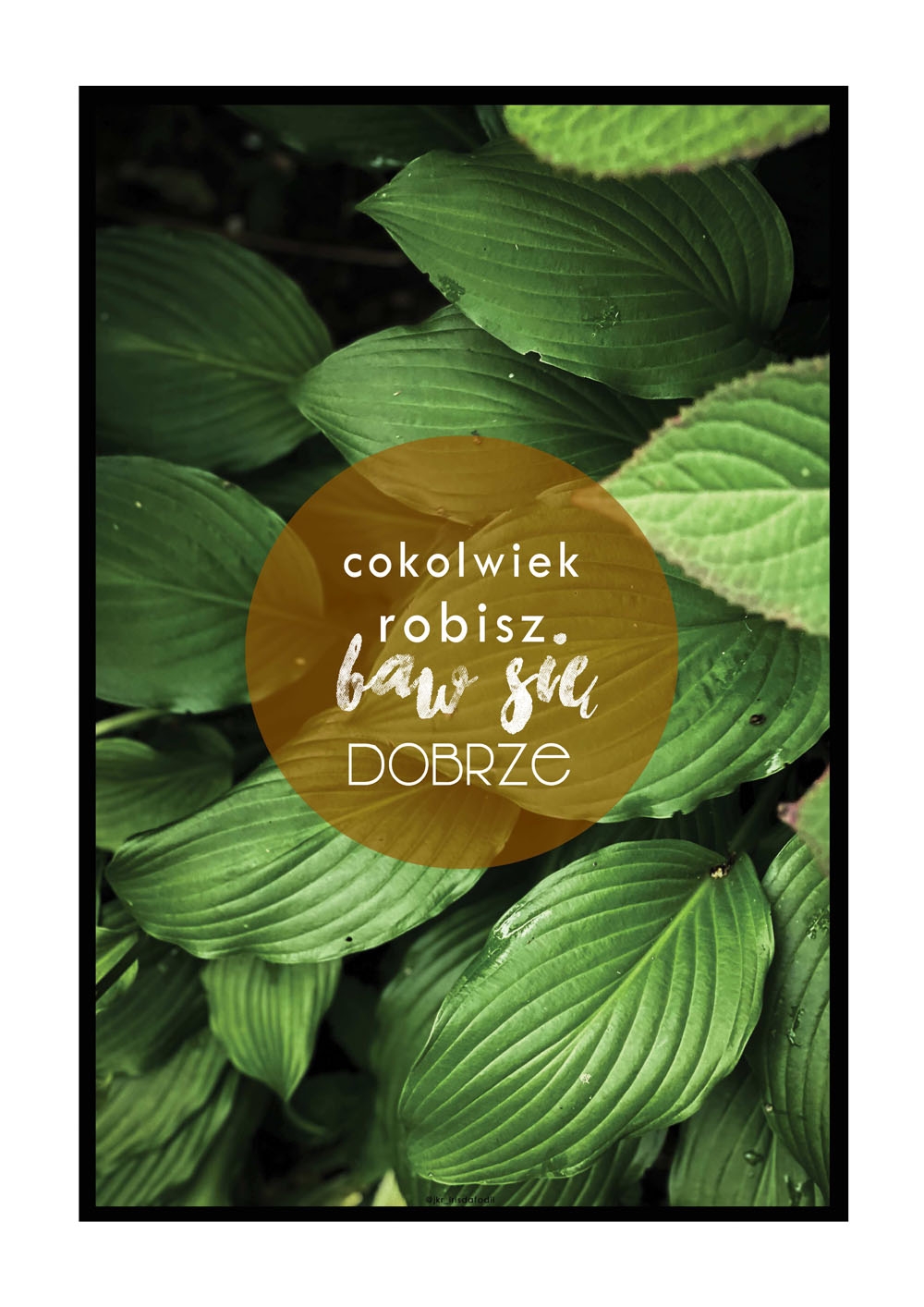 Image of baw się dobrze liście - plakat Wymiar do wyboru: 20x30 cm