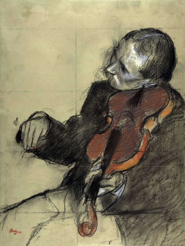 Image of Violinist, Study for The Dance Lesson, Edgar Degas - plakat Wymiar do wyboru: 20x30 cm