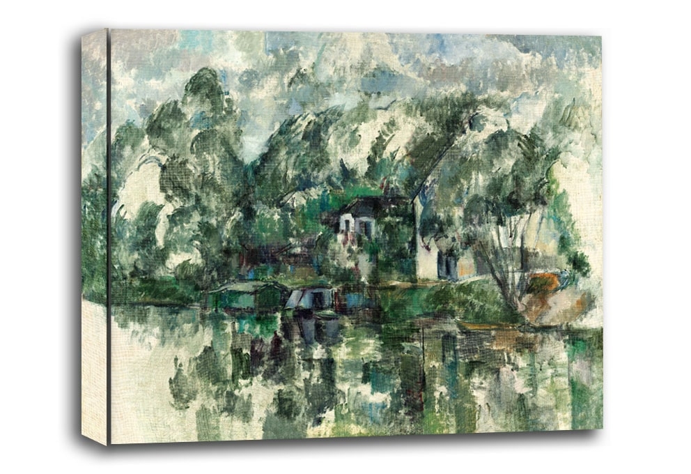 Image of At the Water_s Edge, Paul Cézanne - obraz na płótnie Wymiar do wyboru: 80x60 cm