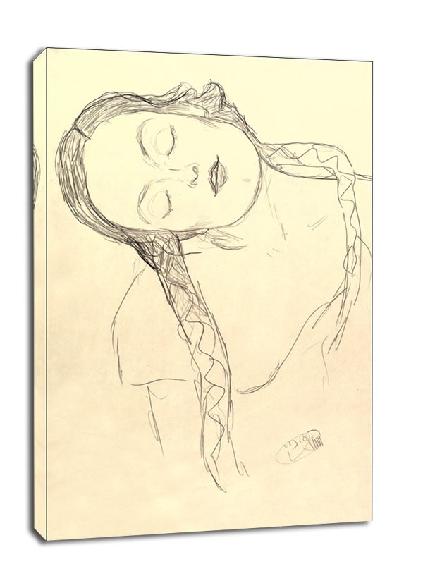 Image of Half figure of a Young Woman, Gustav Klimt - obraz na płótnie Wymiar do wyboru: 40x50 cm