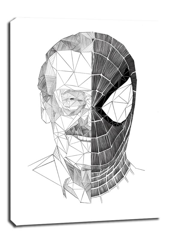 Image of Geometryczny Stan Lee - obraz na płótnie Wymiar do wyboru: 20x30 cm