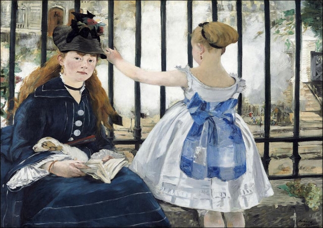 Image of The Railway (1873), Edouard Manet - plakat Wymiar do wyboru: 30x20 cm