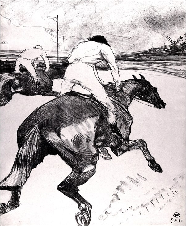 Image of The Jockey sketch, Henri de Toulouse-Lautrec - plakat Wymiar do wyboru: 21x29,7 cm