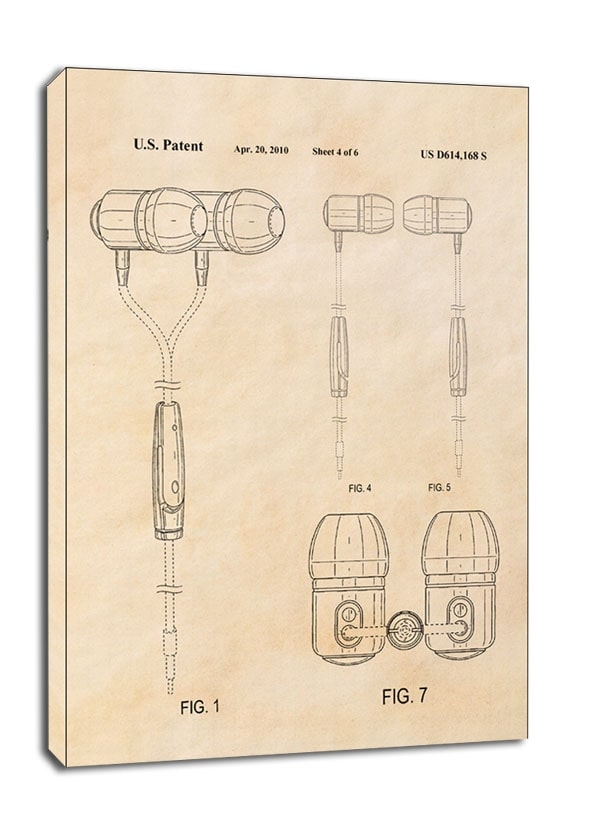 Image of Patent, Sluchawki 2010 - obraz na płótnie Wymiar do wyboru: 70x100 cm