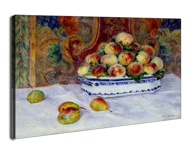 Image of Still Life with Peaches, Auguste Renoir - obraz na płótnie Wymiar do wyboru: 30x20 cm