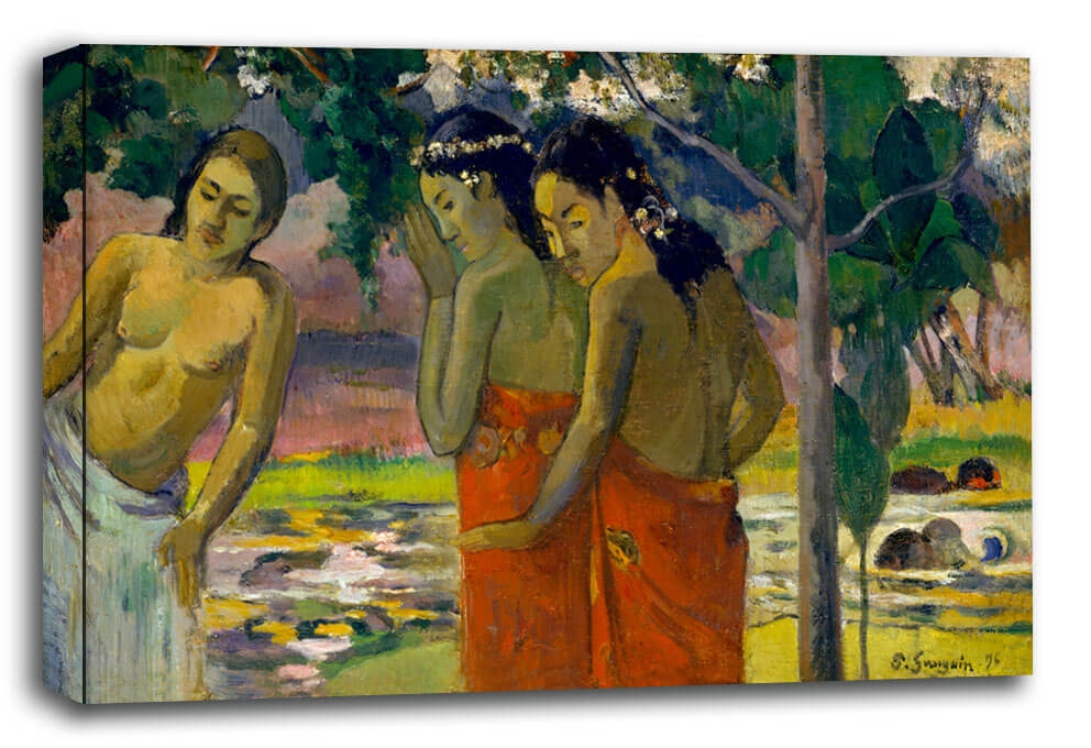 Image of three tahitian women, paul gauguin - obraz na płótnie wymiar do wyboru: 80x60 cm