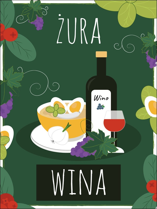 Image of ŻuraWina zielona - plakat Wymiar do wyboru: 29,7x42 cm