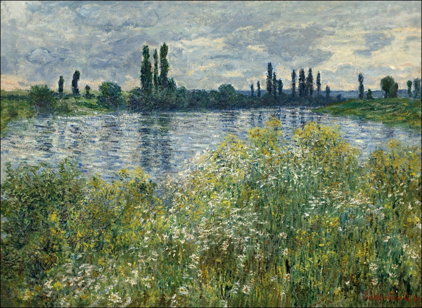 Image of Banks of the Seine, Vétheuil, Claude Monet - plakat Wymiar do wyboru: 30x20 cm