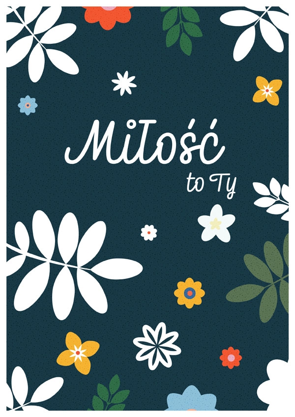 Image of Zaczarowany las milosc to ty ciemne tlo - plakat Wymiar do wyboru: 60x80 cm
