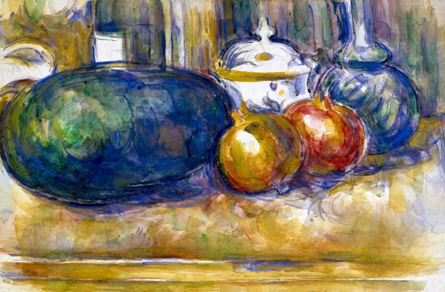 Image of Still-Life with a Watermelon and Pomegranates, Paul Cézanne - plakat Wymiar do wyboru: 29,7x21 cm