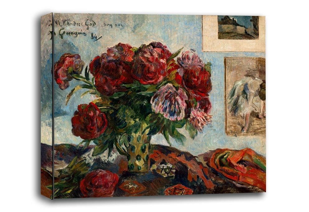 Image of Still Life with Peonies, Paul Gauguin - obraz na płótnie Wymiar do wyboru: 120x90 cm