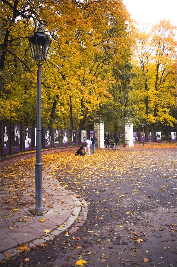 Image of Warszawa Jesień w Łazienkach III - Plakat premium Wymiar do wyboru: 70x100 cm