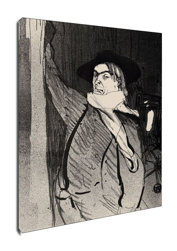 Image of Aristide Bruant (from Le Café Concert), Henri de Toulouse-Lautrec - obraz na płótnie Wymiar do wyboru: 30x40 cm