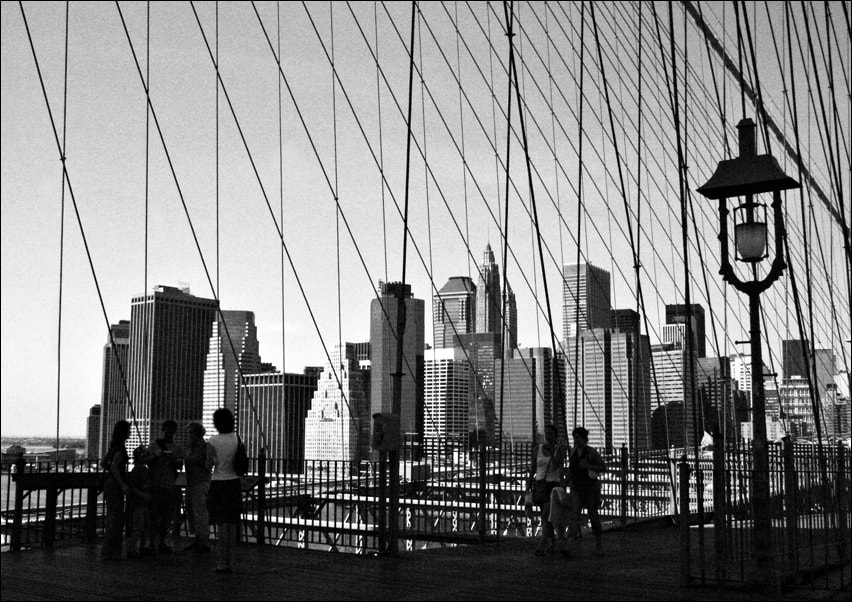 Image of Nowy Jork. New York Bridge - plakat Wymiar do wyboru: 50x40 cm