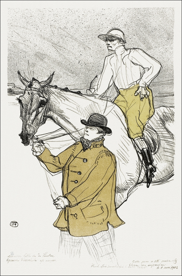 Image of The Jockey Going to the Post, Henri De Toulouse-Lautrec - plakat Wymiar do wyboru: 30x40 cm