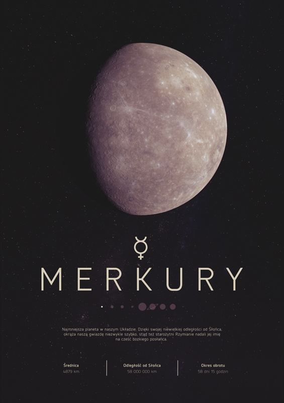 Image of Merkury - plakat Wymiar do wyboru: 59,4x84,1 cm
