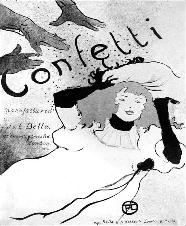 Image of Confetti, Henri de Toulouse-Lautrec - plakat Wymiar do wyboru: 20x30 cm
