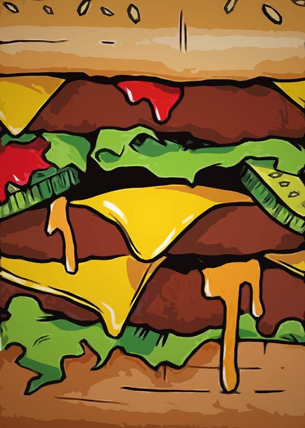 Image of SucculentBurger - plakat Wymiar do wyboru: 30x40 cm