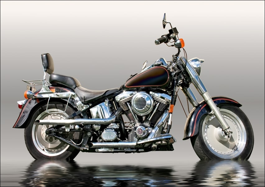 Image of czarny motocykl - plakat wymiar do wyboru: 60x40 cm