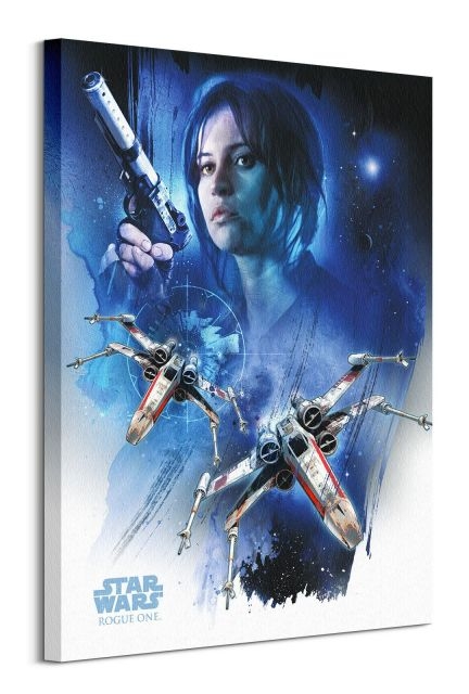 Image of Star Wars Rogue One Jyn i X-Wings - obraz na płótnie