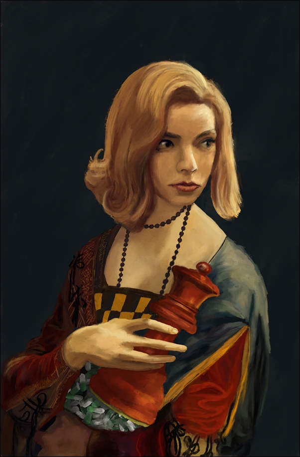 Image of Gambit krolowej - plakat premium Wymiar do wyboru: 60x80 cm