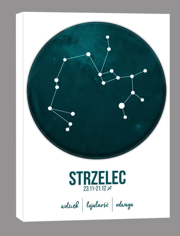 Image of Znak zodiaku, Strzelec - obraz na płótnie Wymiar do wyboru: 20x30 cm