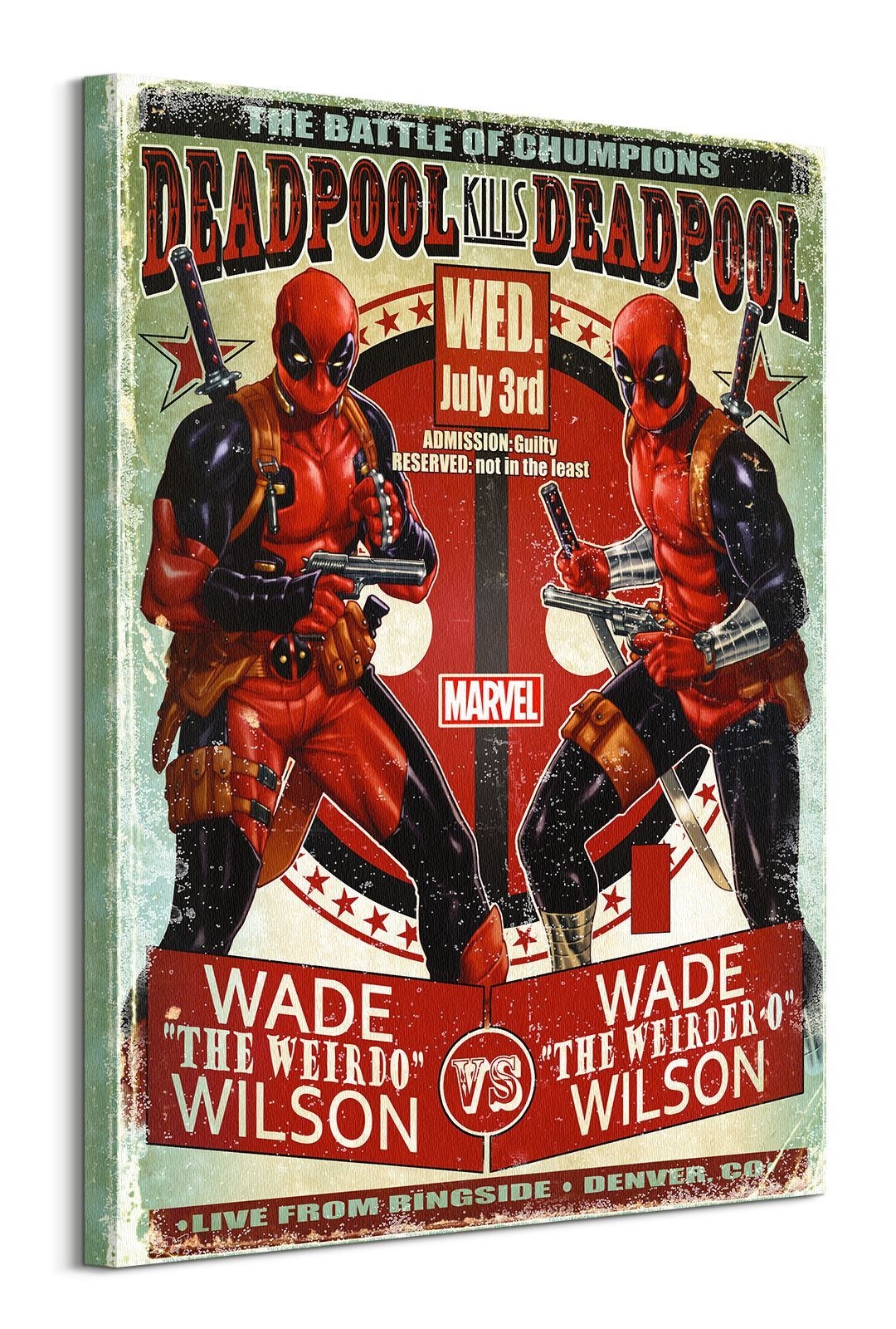 Image of Deadpool Wade vs Wade - obraz na płótnie