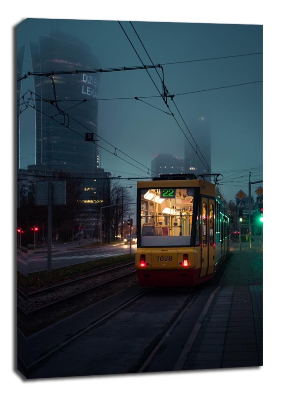 Image of Warszawa Tramwaj Dwadzieścia dwa - obraz na płótnie Wymiar do wyboru: 40x50 cm