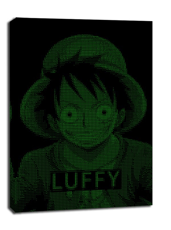 Image of H4CK3D - Luffy, One Piece - obraz na płótnie Wymiar do wyboru: 70x100 cm