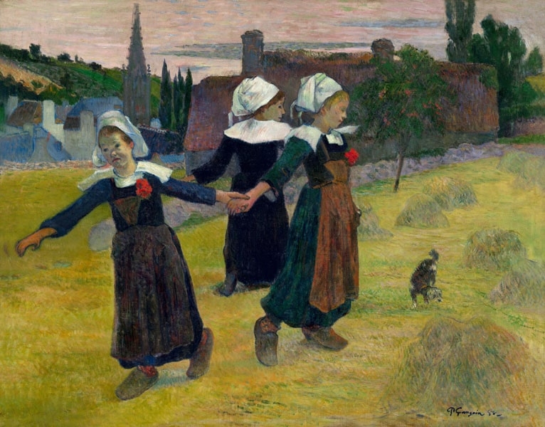Image of Breton Girls Dancing, Pont-Aven, Paul Gauguin - plakat Wymiar do wyboru: 80x60 cm