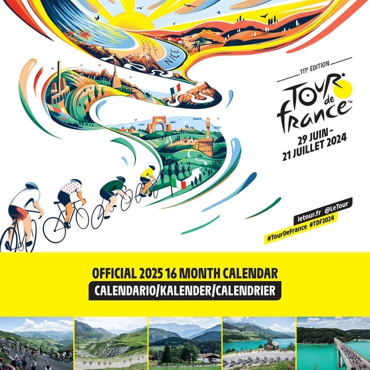 Image of TDF Tour The France - Oficjalny Kalendarz 2025 Ścienny