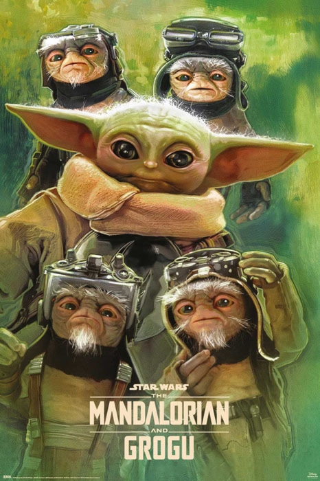 Mandalorian i Grogu Anzellanie Star Wars Gwiezdne Wojny - plakat