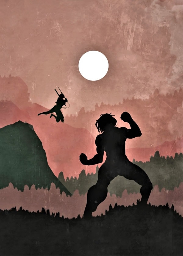 Image of Atak Tytanów Attack on Titan Vintage Poster - plakat Wymiar do wyboru: 21x29,7 cm