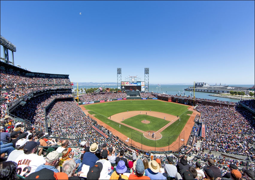 Image of San Francisco Giants baseball team plays the Chicago Cubs at AT&T Ball Park in San Francisco, Carol Highsmith - plakat Wymiar do wyboru: 100x70 cm