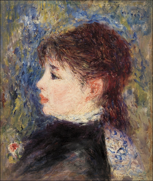 Image of Young Woman with Rose, Auguste Renoir - plakat Wymiar do wyboru: 30x20 cm