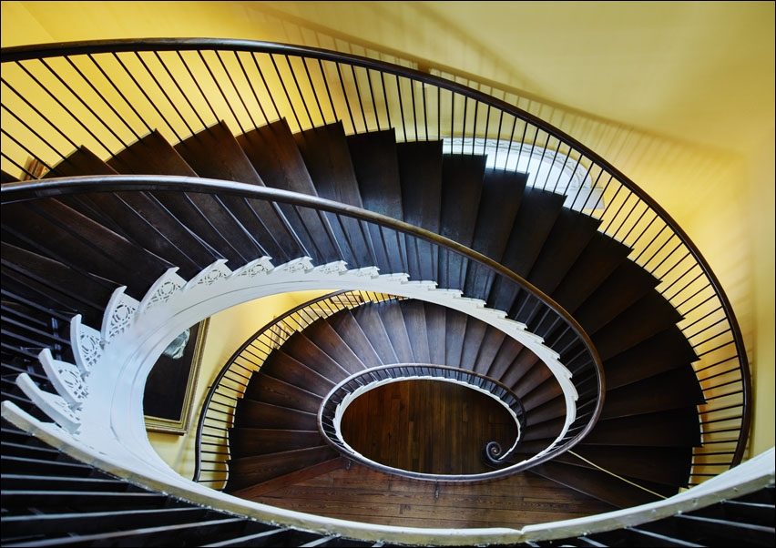 Image of Elaborate spiral staircase, at the Nathaniel Russell House in South Carolina., Carol Highsmith - plakat Wymiar do wyboru: 100x70 cm