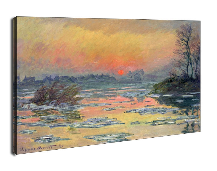 Image of Sunset on the Seine in Winter, Claude Monet - obraz na płótnie Wymiar do wyboru: 30x20 cm