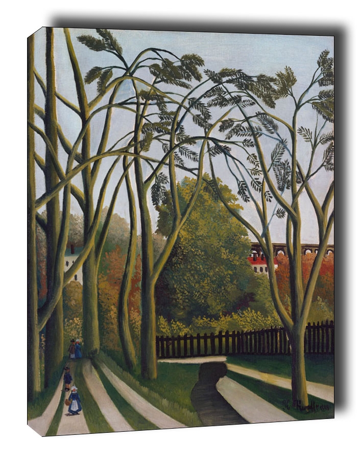 Image of The Banks of the Bièvre near Bicêtre, Henri Rousseau - obraz na płótnie Wymiar do wyboru: 60x80 cm