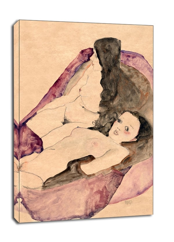 Image of Two Reclining Nudes, Egon Schiele - obraz na płótnie Wymiar do wyboru: 30x40 cm