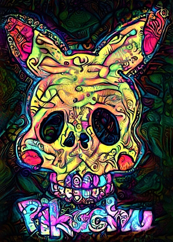 Image of PsychoSkulls, Pikachu, Pokemon - plakat Wymiar do wyboru: 40x60 cm