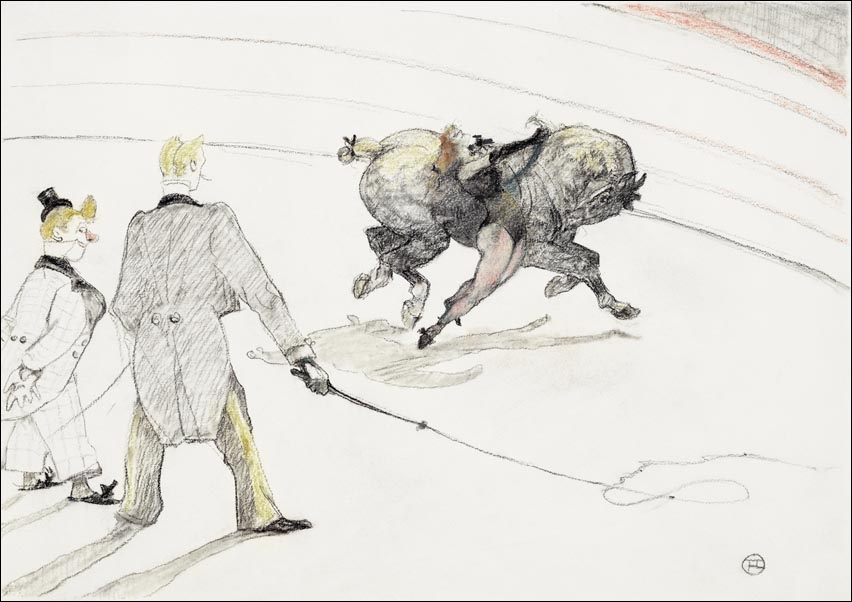Image of At the Circus: Acrobats, Henri De Toulouse-Lautrec - plakat Wymiar do wyboru: 40x30 cm