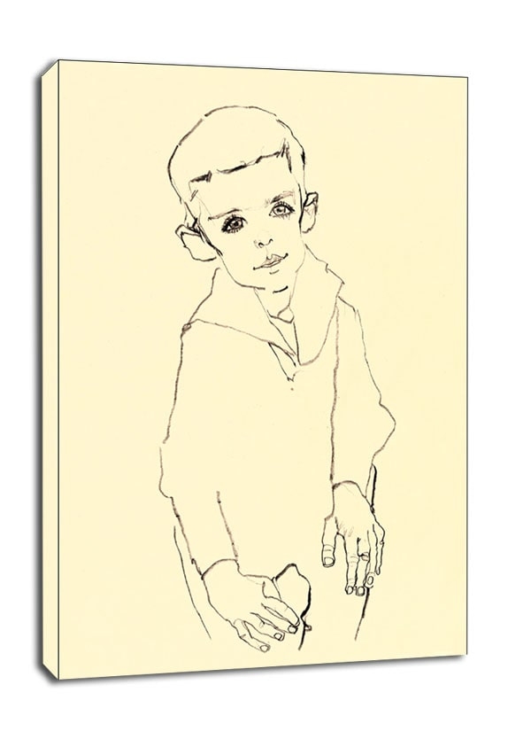 Image of Portrait of Herbert Rainer, Egon Schiele - obraz na płótnie Wymiar do wyboru: 40x50 cm