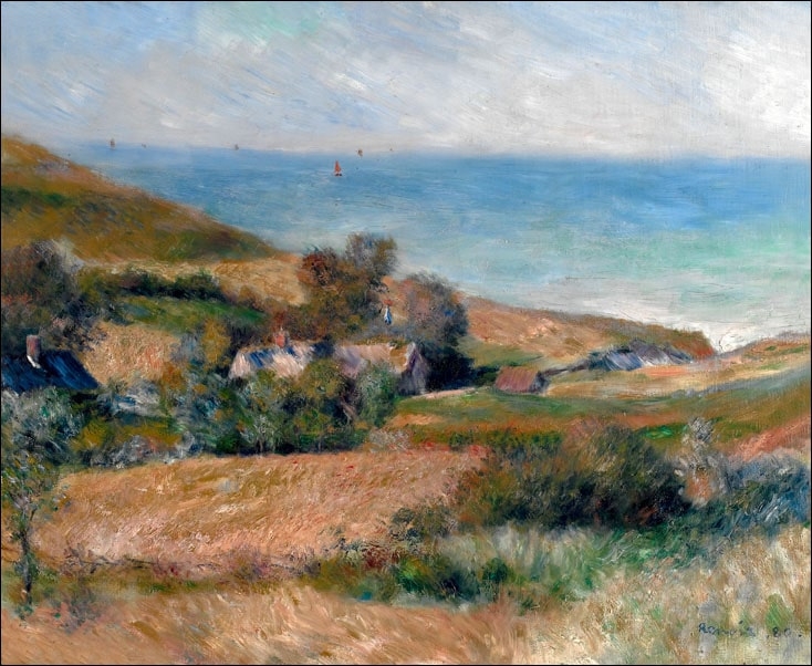 Image of View of the Seacoast near Wargemont in Normandy, Auguste Renoir - plakat Wymiar do wyboru: 40x30 cm