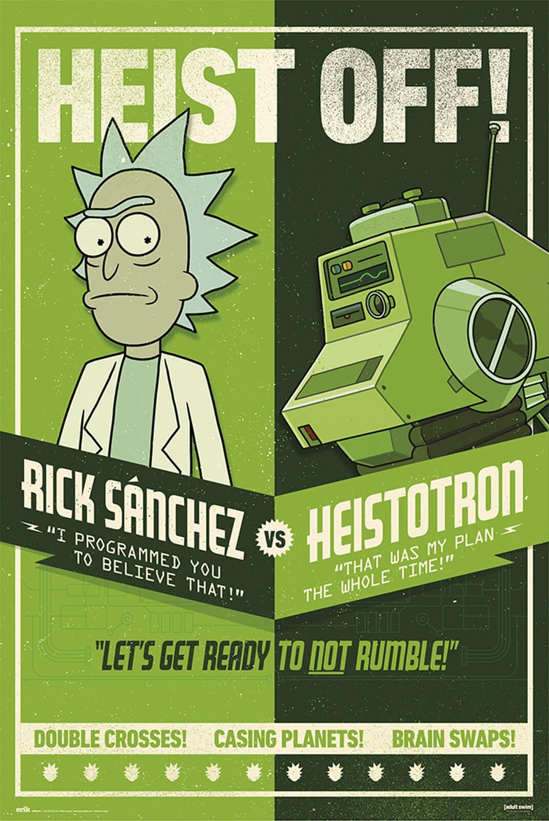 Image of Rick and Morty Heist Off - plakat