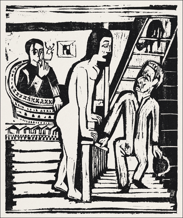 Image of The Visit, Ernst Ludwig Kirchner - plakat Wymiar do wyboru: 20x30 cm