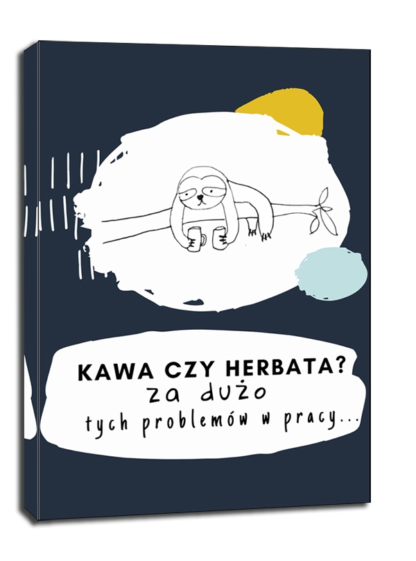 Image of kawa czy herbata - obraz na płótnie Wymiar do wyboru: 60x80 cm