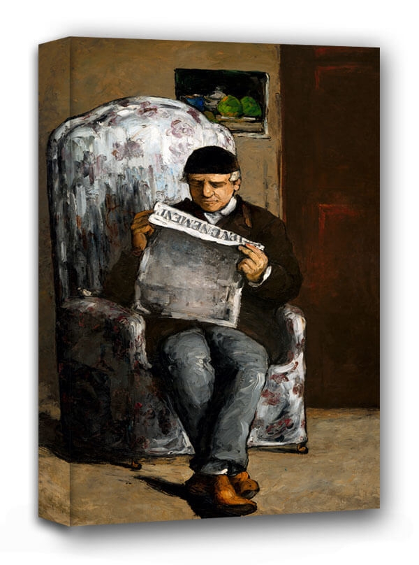 Image of The Artist_s Father, Reading LÉvénement, Paul Cézanne - obraz na płótnie Wymiar do wyboru: 30x40 cm