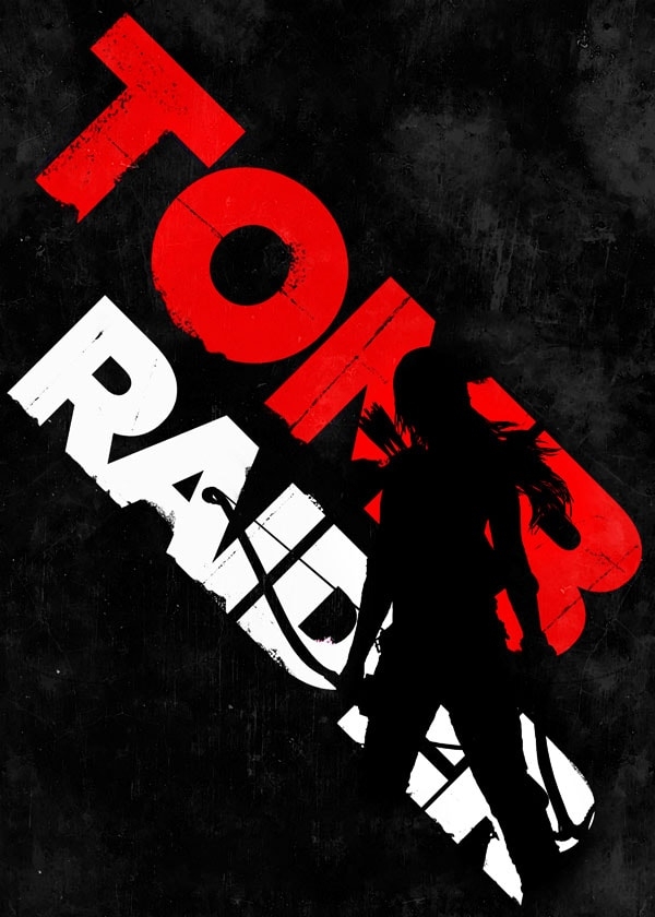Image of Typography Stencils - Tomb Raider - plakat Wymiar do wyboru: 21x29,7 cm