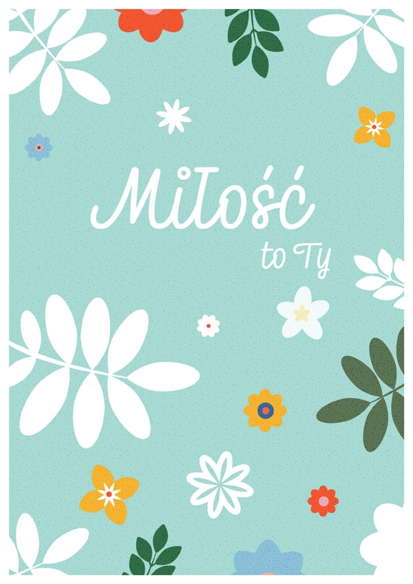 Image of Zaczarowany las milosc to ty pistacjowe tlo - plakat Wymiar do wyboru: 50x70 cm